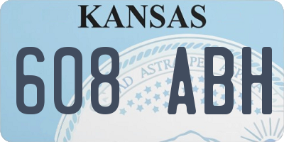 KS license plate 608ABH