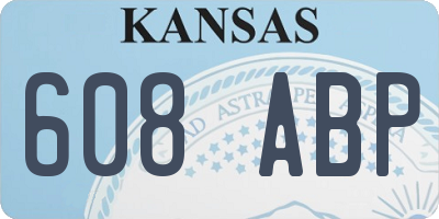 KS license plate 608ABP