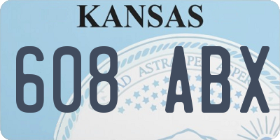KS license plate 608ABX