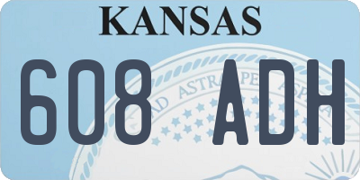 KS license plate 608ADH