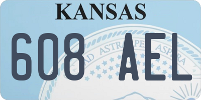 KS license plate 608AEL