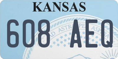 KS license plate 608AEQ
