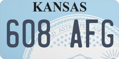 KS license plate 608AFG