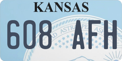 KS license plate 608AFH