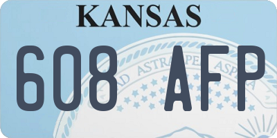 KS license plate 608AFP
