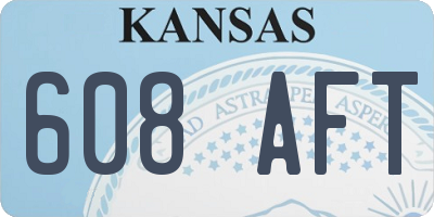 KS license plate 608AFT