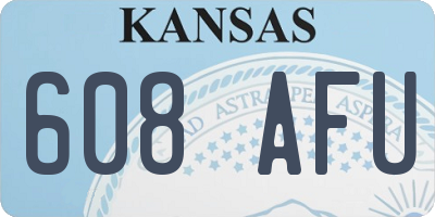 KS license plate 608AFU