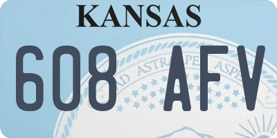 KS license plate 608AFV