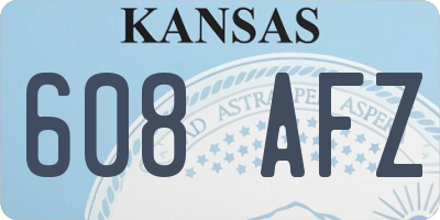 KS license plate 608AFZ