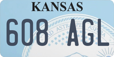 KS license plate 608AGL