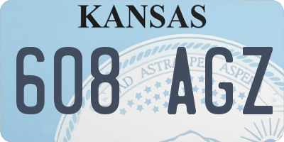 KS license plate 608AGZ