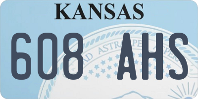 KS license plate 608AHS