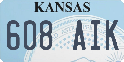 KS license plate 608AIK