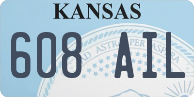 KS license plate 608AIL