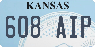 KS license plate 608AIP
