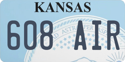 KS license plate 608AIR