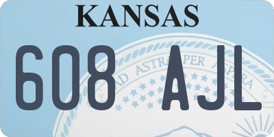 KS license plate 608AJL