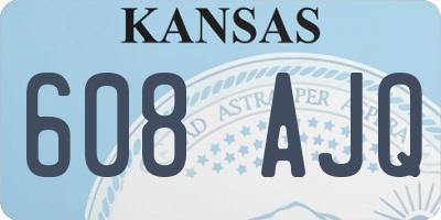 KS license plate 608AJQ