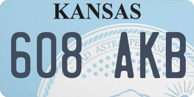 KS license plate 608AKB