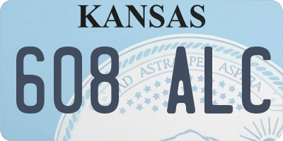 KS license plate 608ALC