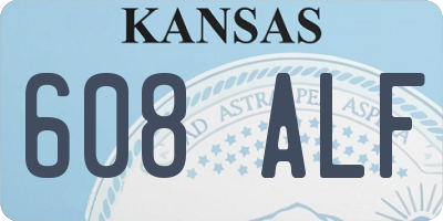 KS license plate 608ALF