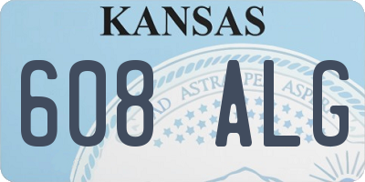 KS license plate 608ALG
