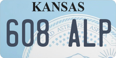KS license plate 608ALP
