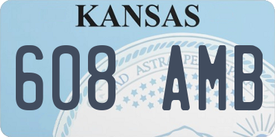 KS license plate 608AMB