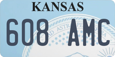 KS license plate 608AMC