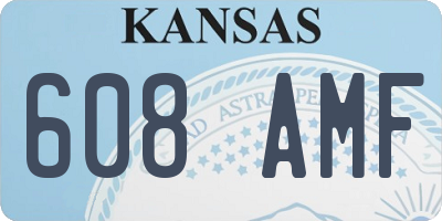 KS license plate 608AMF