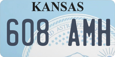KS license plate 608AMH