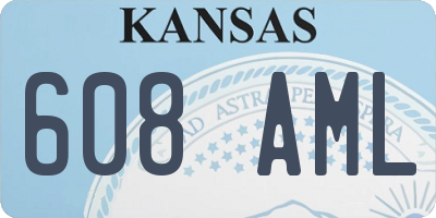 KS license plate 608AML