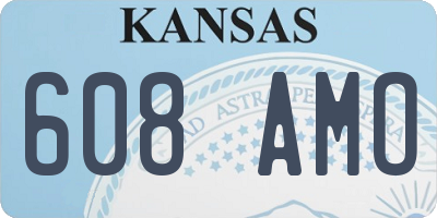 KS license plate 608AMO