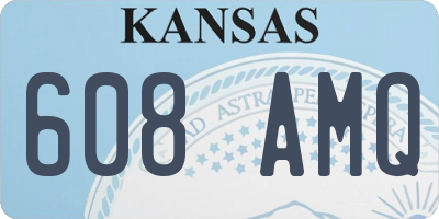 KS license plate 608AMQ
