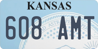 KS license plate 608AMT