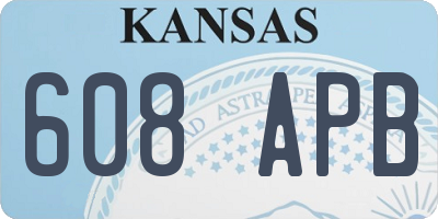 KS license plate 608APB