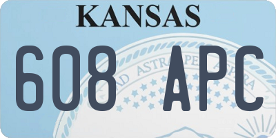 KS license plate 608APC
