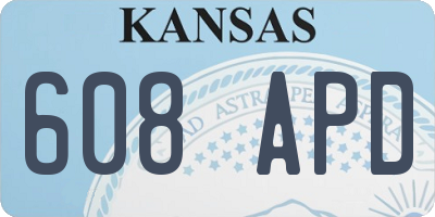 KS license plate 608APD