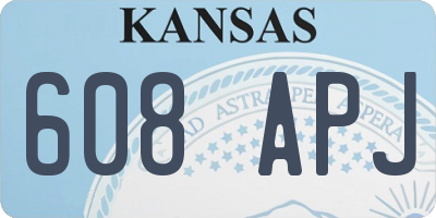 KS license plate 608APJ