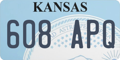 KS license plate 608APQ
