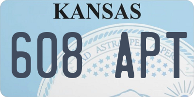 KS license plate 608APT
