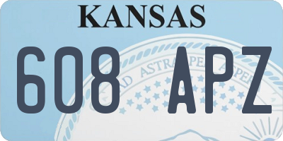 KS license plate 608APZ