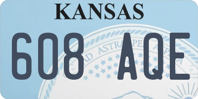 KS license plate 608AQE
