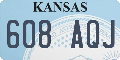 KS license plate 608AQJ