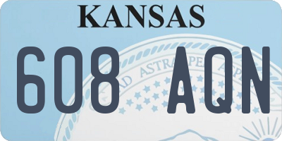 KS license plate 608AQN