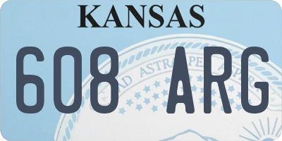 KS license plate 608ARG