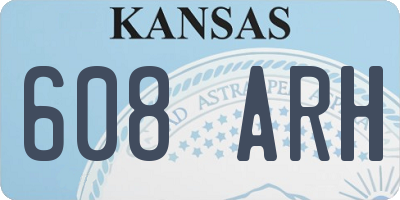 KS license plate 608ARH