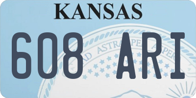 KS license plate 608ARI