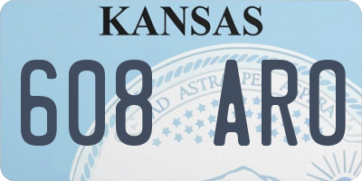 KS license plate 608ARO