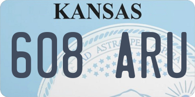 KS license plate 608ARU
